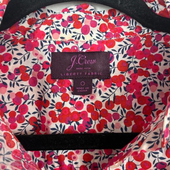 J. Crew Liberty Fabric Wiltshire Print Cotton Button Down Top 0 - Picture 3 of 4